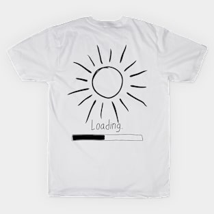 Yellow Summer Loading Simple Design T-Shirt